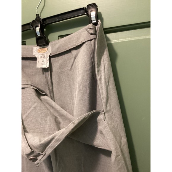 Talbots Women's Gray Size 12 Stretch Straight Leg Side Zip Career Trouser Pants - Picture 7 of 10